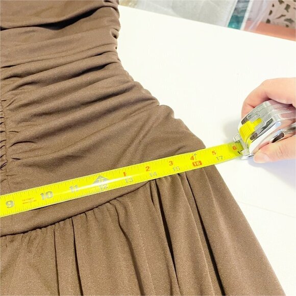 🤤✨Tanya Taylor Mocha Chocolate Brown Marla Long Sleeve Maxi Slit Dress 🤤✨ - Picture 11 of 13